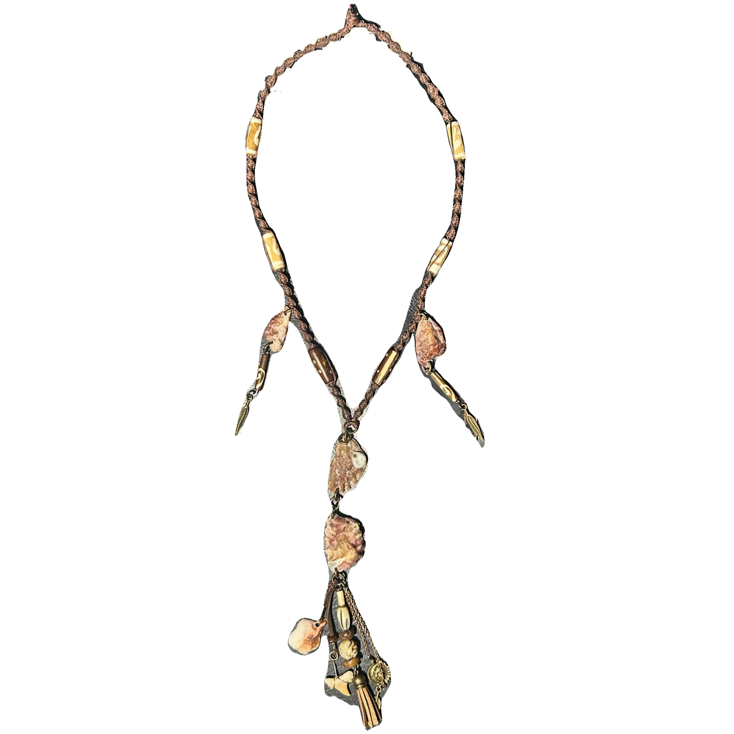 seashell macrame necklace